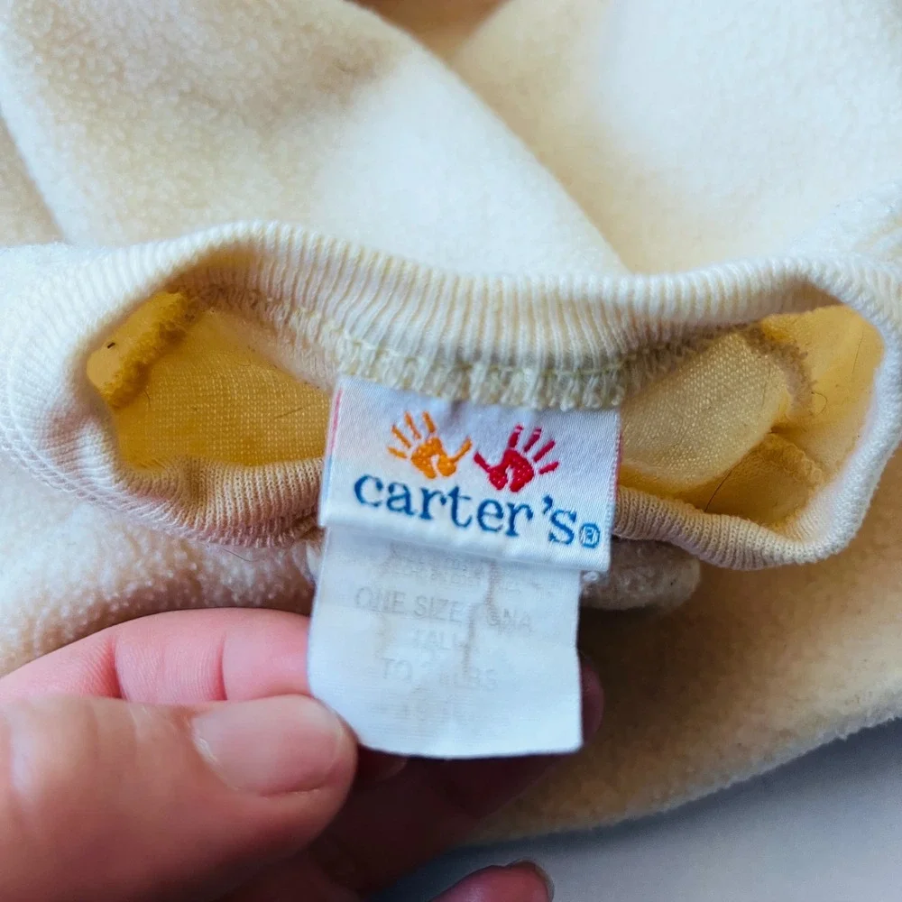 Vintage Carter's Fleece Sleep Sacks Baby Lot of 3 Neutral Bears Up to 6M